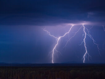 lightning storm at night